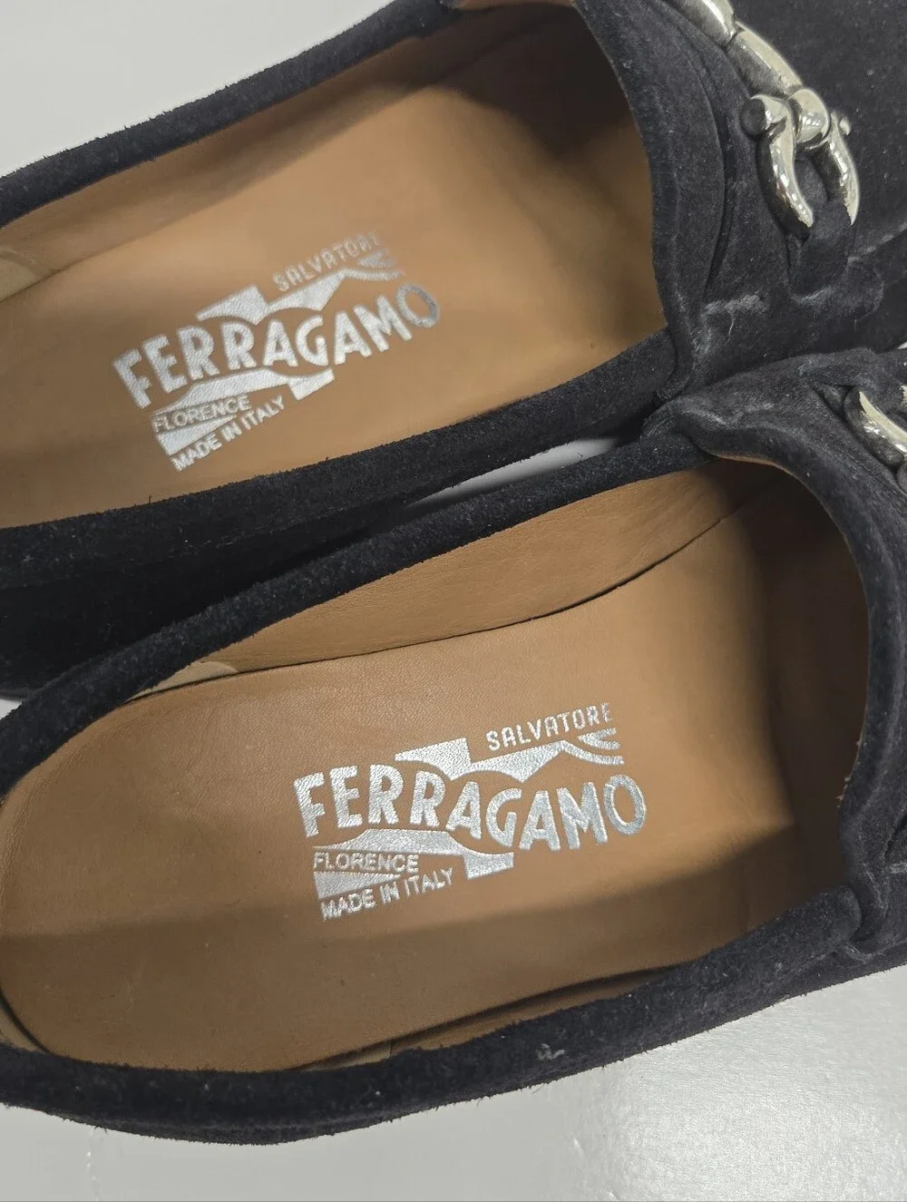 Ferragamo Men's ‎ Suede Gancio-Bit Loafers